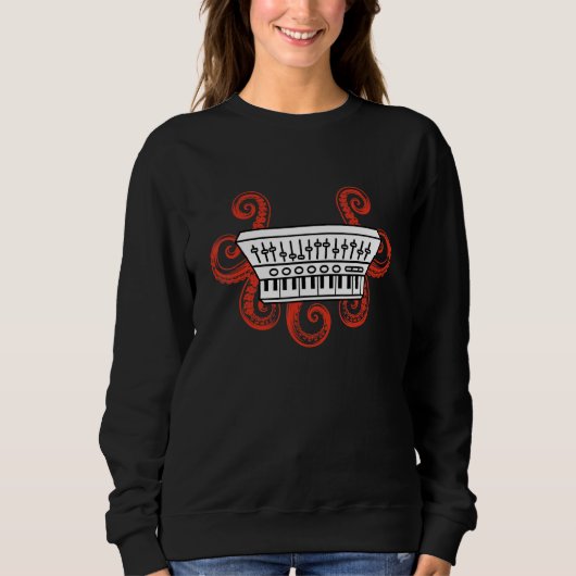 Sweatshirt Synthétiseur Octopus Producteur de musique électro (Devant)