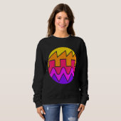 Sweatshirt Synthétiseur Rétro Waveform Sound Wave Electronic  (Devant entier)