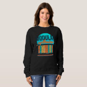 Sweatshirt Synthonde de synthèse modulaire Synthwave 80s Synt (Devant entier)