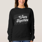 Sweatshirt Synthwave Machine Synthwave Waveform (Devant)