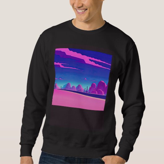 Sweatshirt Synthwave outrun retrowave futuresynth sci fi  20 (Devant)