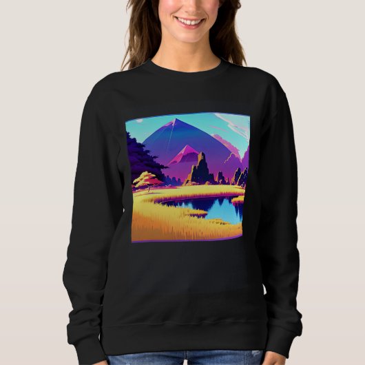 Sweatshirt Synthwave outrun retrowave futuresynth sci fi  40 (Devant)