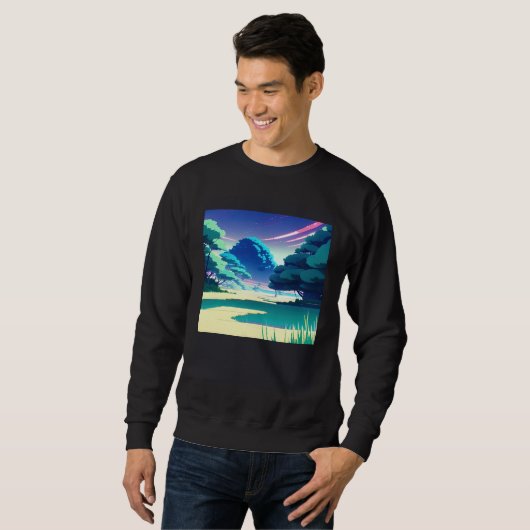 Sweatshirt Synthwave outrun retrowave futuresynth sci fi  82 (Devant entier)