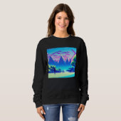 Sweatshirt Synthwave outrun retrowave futuresynth sci fi 89 (Devant entier)