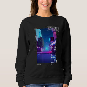 Sweatshirt Synthwave Rétro des Années 90 Vaporwave Japonais O