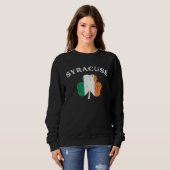 Sweatshirt SYRACUSE NEW YORK Irish American Shamrock Badge (Devant entier)