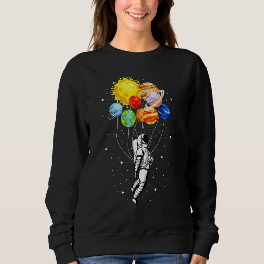Sweatshirt Système de planètes solaires Ballons d'astronaute  (Devant)