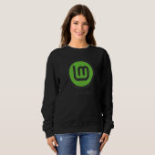 Sweatshirt Système d'exploitation Linux Mint Green Debian Ubu (Devant entier)