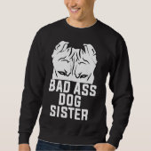 Sweatshirt Système Ears Up Système Armé Pitbull Amoureux des  (Devant)