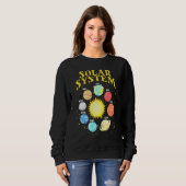 Sweatshirt Système Solaire Avec Planètes Science Planète 1 (Devant entier)