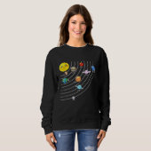 Sweatshirt Système solaire Colorful Tee Planètes spatiales ré (Devant entier)