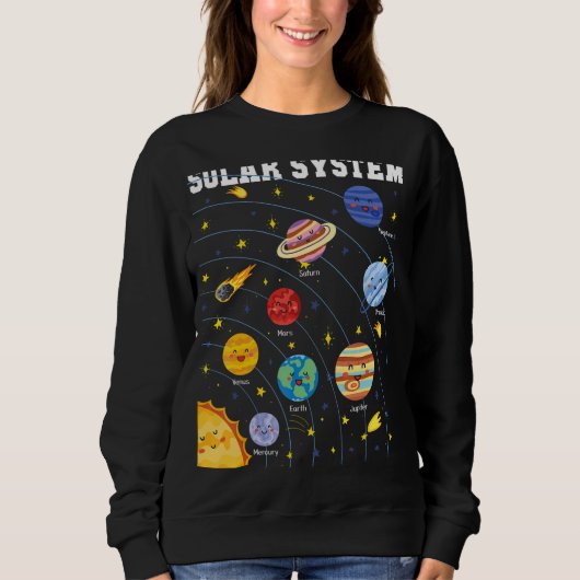 Sweatshirt Système solaire Planète Science Astronomie Espace  (Devant)