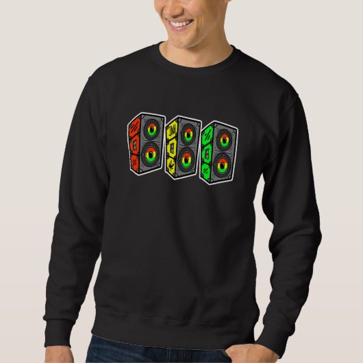 Sweatshirt Système sonore Reggae Roots Rastafari (Devant)