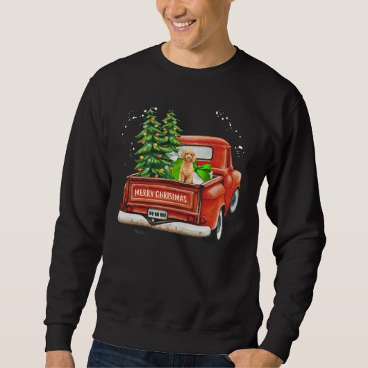 Sweatshirt T-Noël de caniche (Devant)