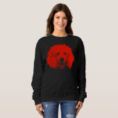 Sweatshirt T- Poodle rouge (Devant entier)