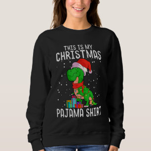 Sweatshirt T Rex Dino Pajama Dino Santa Hat