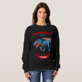 Sweatshirt T Rex Dinosaur Avec Drapeau Américain Et Sunglass  (Devant entier)