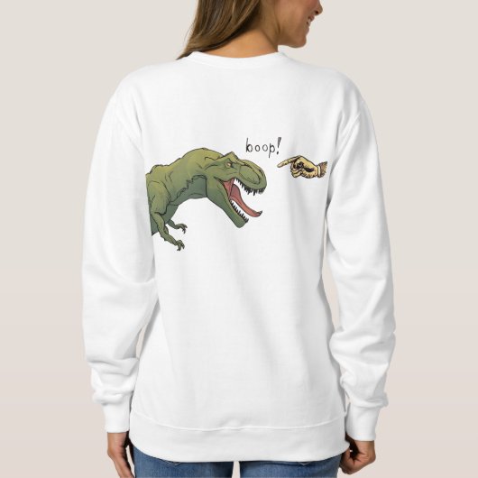 Sweatshirt T-Rex Dinosaur Boop Tyrannosaurus femmes (Dos)