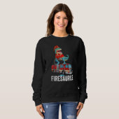 Sweatshirt T Rex Dinosaur Firefighter Fireman Firefighting Fi (Devant entier)