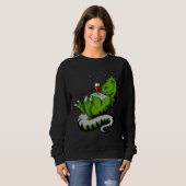 Sweatshirt T Rex Dinosaur Wine Party (Devant entier)