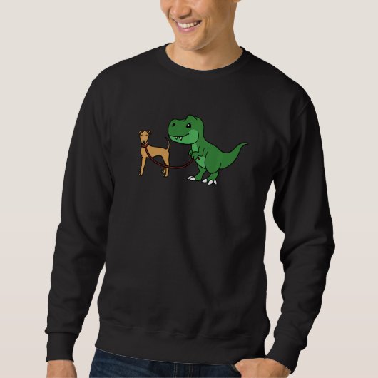 Sweatshirt T Rex Dinosaure Marche Chien Roux (Devant)