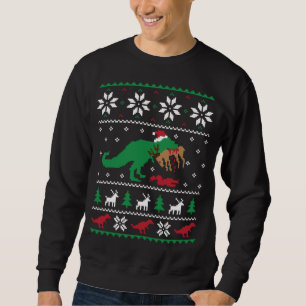 Sweatshirt T Rex Manger Rindeer Dinosaure Drôle Noël Ugl