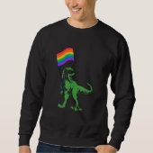 Sweatshirt T Rex Rainbow Flag Lgbtq Pride Lgbt Gay Transgende (Devant)