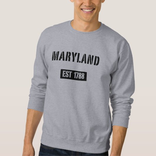 Sweatshirt T-shirt 1788 d'est du Maryland (Devant)