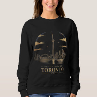 Sweatshirt T-shirt à capuche Midnight Toronto - feuille d'or