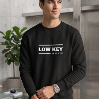 Sweatshirt T-shirt à col rond minimaliste Low Key | Moderne