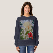 Sweatshirt T-shirt à manches longues Fleurs d'hiver & Roses (Devant entier)