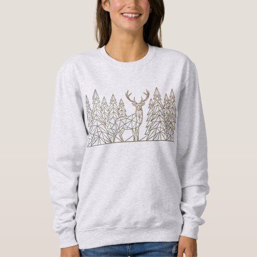 Sweatshirt T-Shirt Abstract Forest Stag (Devant)