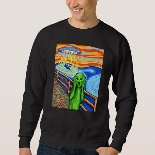 Sweatshirt T-shirt Alien Alien Alien UFO (Devant)