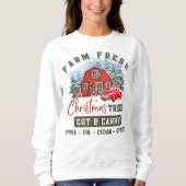 Sweatshirt T-shirt arbre de Noël frais de ferme (Devant)
