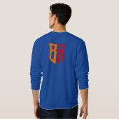 Sweatshirt T-shirt aux sièges à bas prix Bleu à long nettoyag (Dos entier)