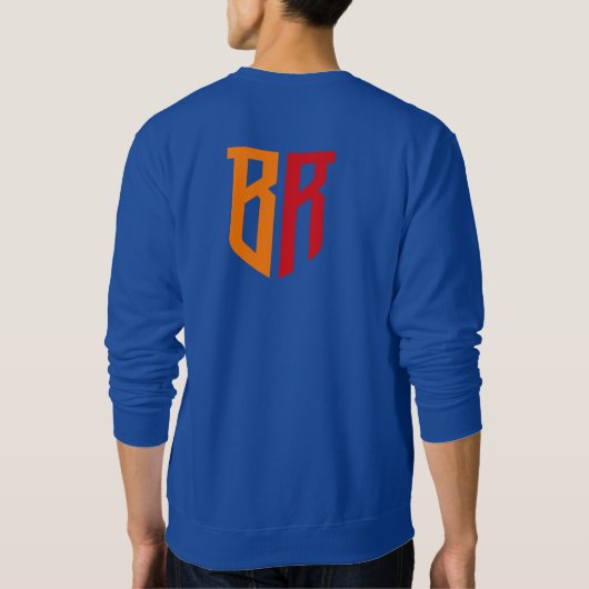 Sweatshirt T-shirt aux sièges à bas prix Bleu à long nettoyag (Dos)