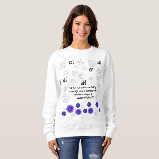 SWEATSHIRT T-SHIRT AVEC ART CRÉATIF DES FLEURS (Devant entier)