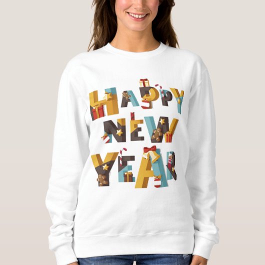 Sweatshirt T-shirt Bonne année (Devant)