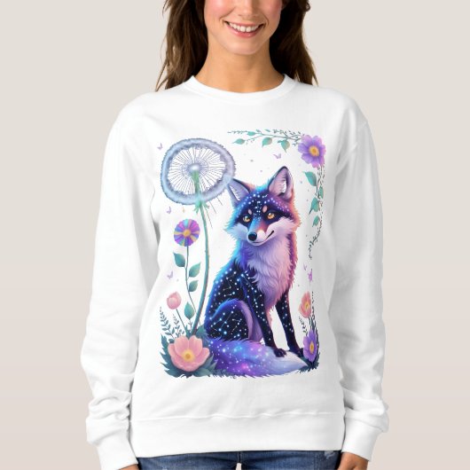 Sweatshirt T-shirt Celestial Fox Dreamscape (Devant)