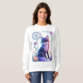Sweatshirt T-shirt Celestial Fox Dreamscape (Devant entier)