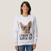 Sweatshirt T-shirt Chat sans cheveux Sphynx amusant (Devant entier)