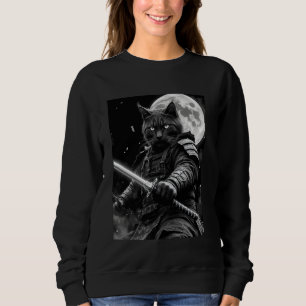 Sweatshirt T-Shirt Chats d'Art Japonais Guerrier Japonais Cha