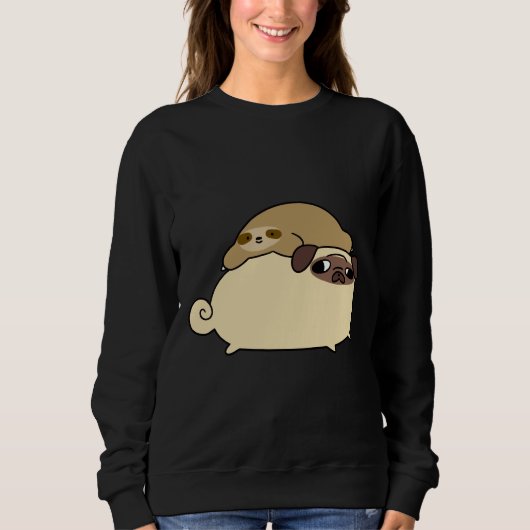 Sweatshirt T-shirt classique carlin et Little Sloth 299 (Devant)