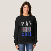 Sweatshirt T-Shirt Code à barres de style moderne de programm (Devant entier)
