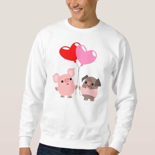 Sweatshirt T-shirt Coeurs en Tangled (Coeurs de Cartoon) (Devant)