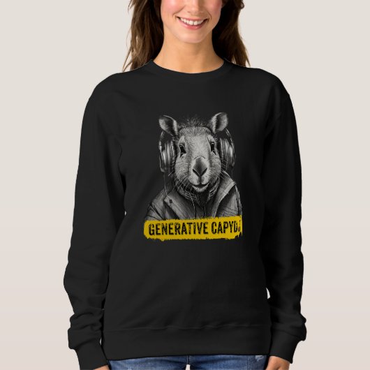 Sweatshirt T-shirt cool Capybara (Devant)