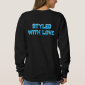 Sweatshirt T-shirt couleur noire pour hommes et femmes (Dos)