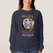 Sweatshirt T-shirt couple skeleton amusant (Devant)