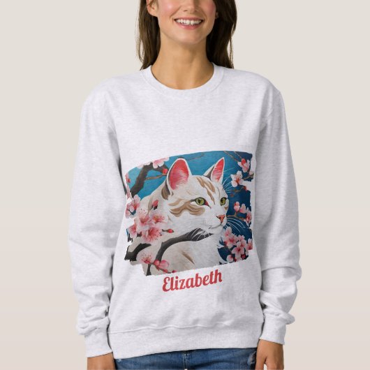 Sweatshirt T-Shirt Dame aux Chats (Devant)
