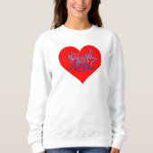 Sweatshirt T-shirt d'amour d'ASL (Devant)